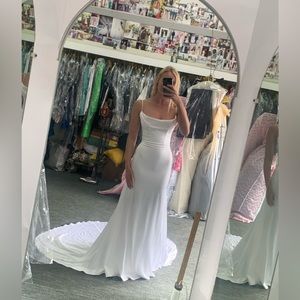 Sarah Seven Rhae Silk Wedding Dress!